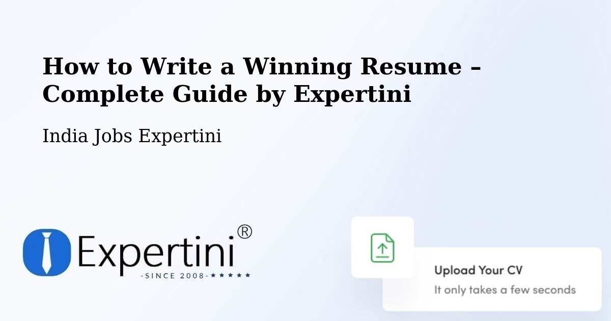 Resume Writing Guide for Job Seekers – Udaipur - Udaipur, India Jobs Expertini